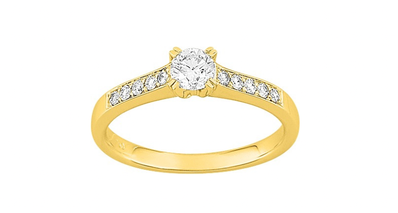 Bague de fiançailles Or jaune 750 Pixies bijoux