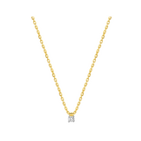 Collier Femme Pixies Or Jaune Pendentif Diamant