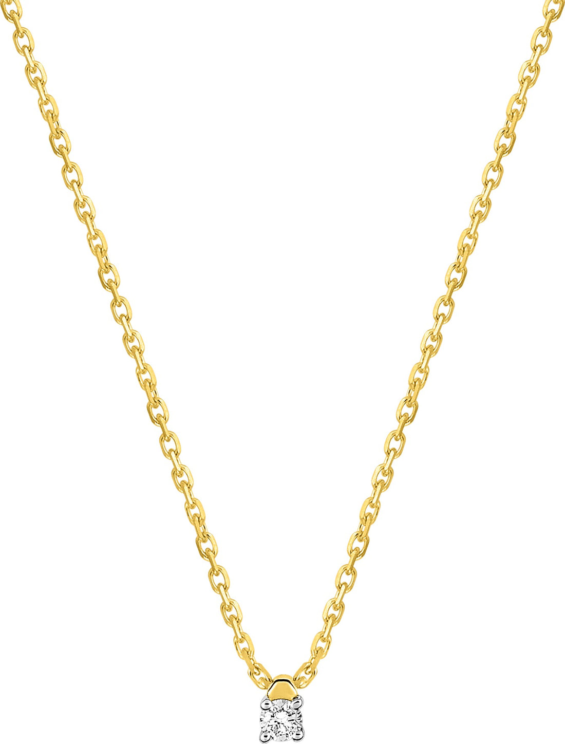 Collier Femme Pixies Or Jaune Pendentif Diamant