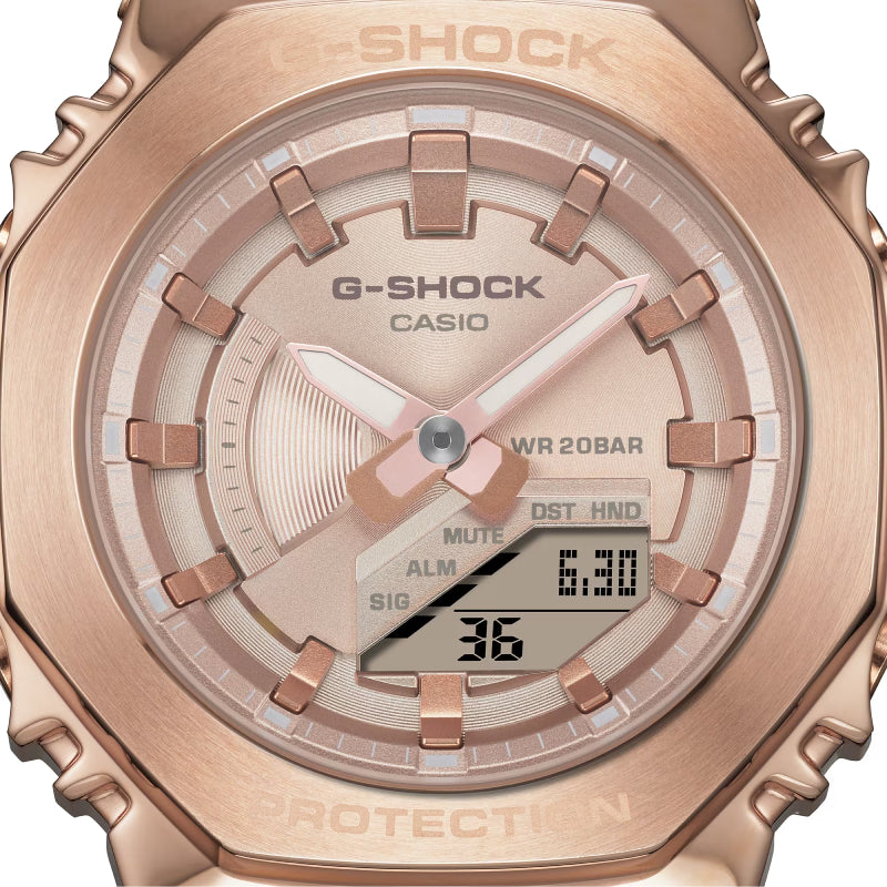 G-SHOCK - Montre Femme Analogique Numérique Beige rose GM-S2100PG-4AER