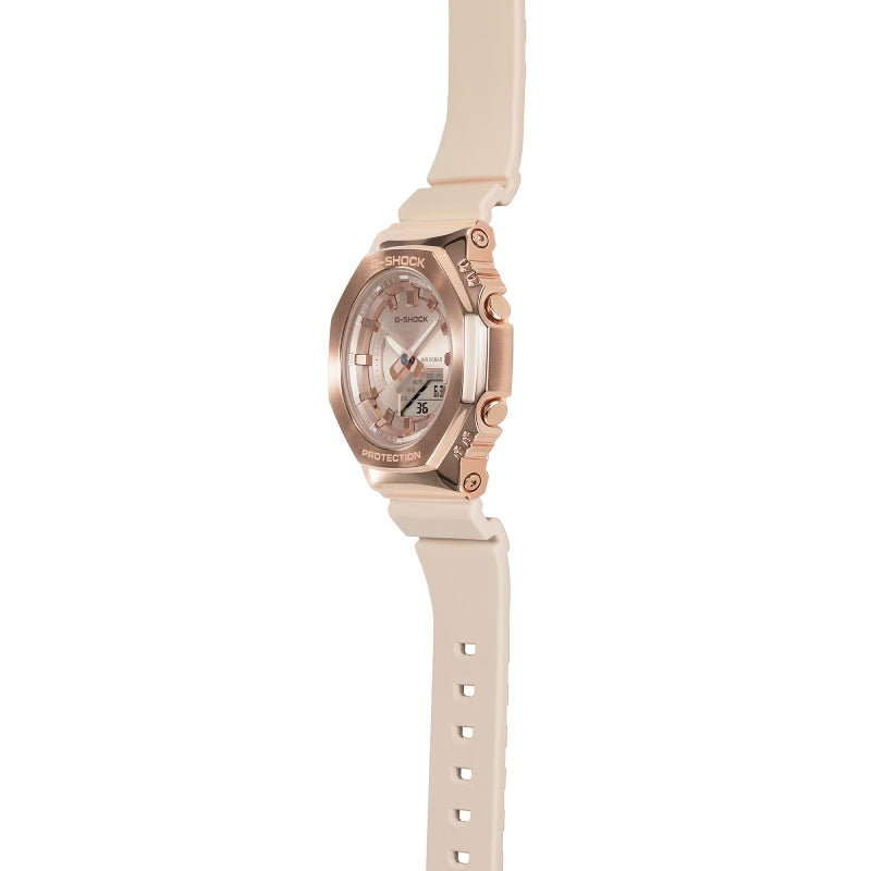 G-SHOCK - Montre Femme Analogique Numérique Beige rose GM-S2100PG-4AER