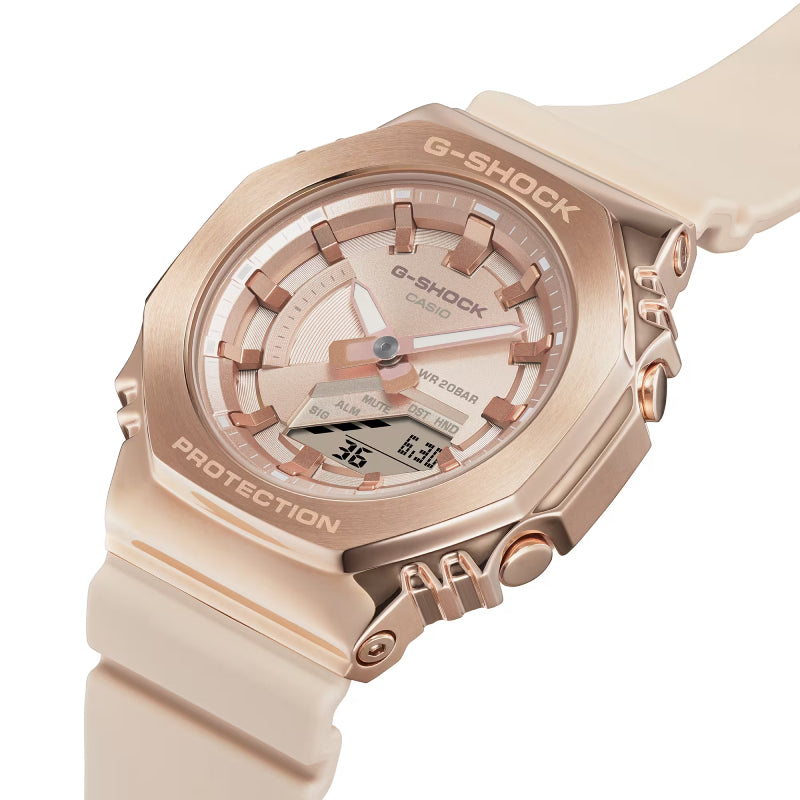 G-SHOCK - Montre Femme Analogique Numérique Beige rose GM-S2100PG-4AER