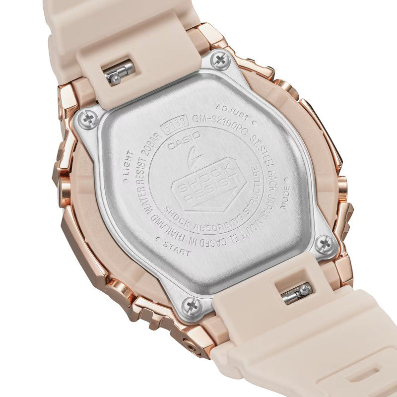 G-SHOCK - Montre Femme Analogique Numérique Beige rose GM-S2100PG-4AER