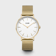 Cluse - Minuit Gold Mesh &amp;amp; Crystals Uhr