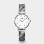 Cluse - Minuit Gray Mesh &amp;amp; Crystals Watch