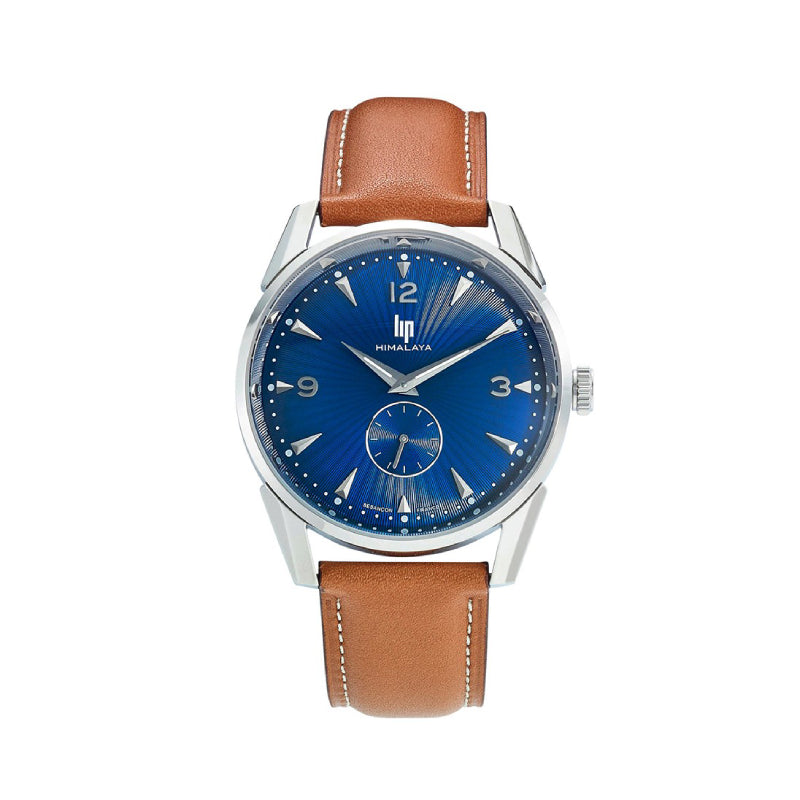 LIP - Montre Homme Himalaya Bleue Cuir Marron