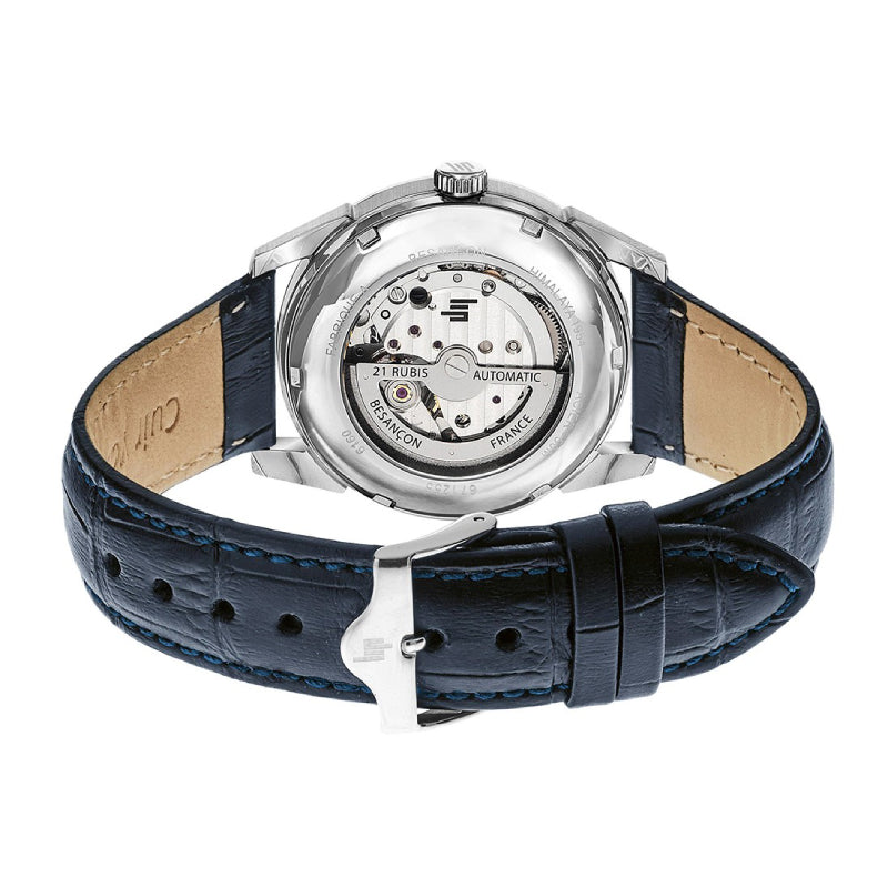 LIP - Montre Homme Himalaya Cuir Bleu Foncé