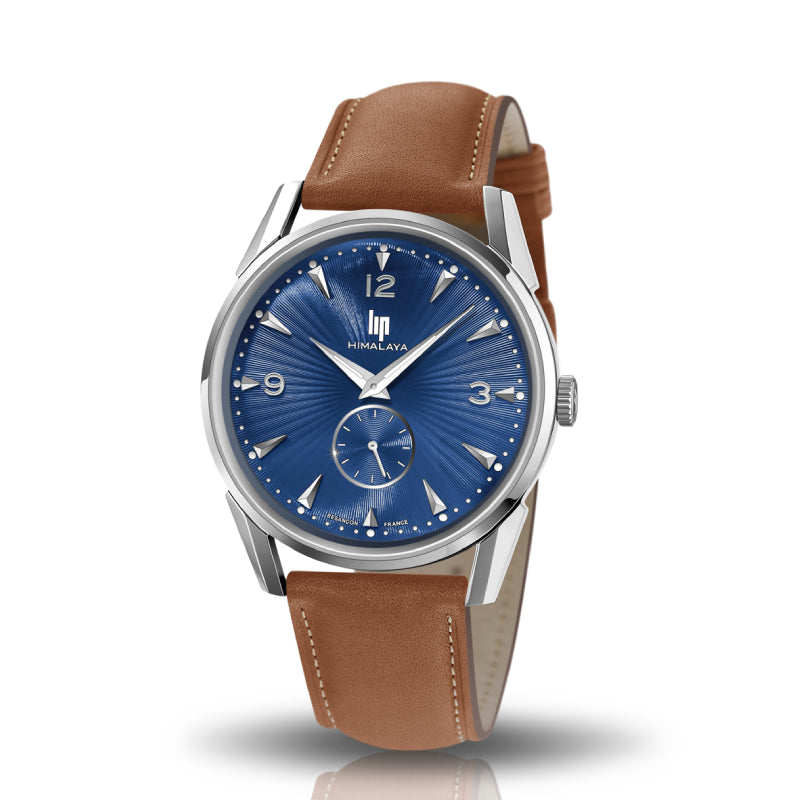 LIP - Montre Homme Himalaya Bleue Cuir Marron