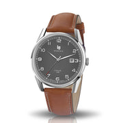 LIP - Montre Homme Himalaya Noire Cuir Marron