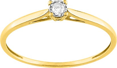 Pixies - Bague de Fiançailles Femme Or Jaune Diamant Solitaire