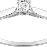 Bague de Fiançailles Pixies Femme Or Blanc Diamant Solitaire