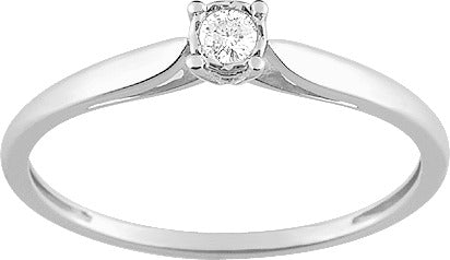 Bague de Fiançailles Pixies Femme Or Blanc Diamant Solitaire