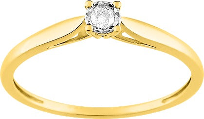 Bague de Fiançailles Pixies Femme Or Jaune Diamant Solitaire