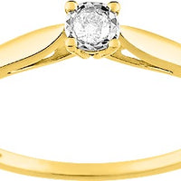 Bague de Fiançailles Pixies Femme Or Jaune Diamant Solitaire