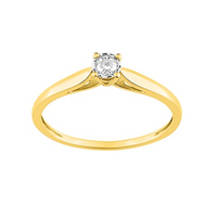 Bague de Fiançailles Pixies Femme Or Jaune Diamant Solitaire