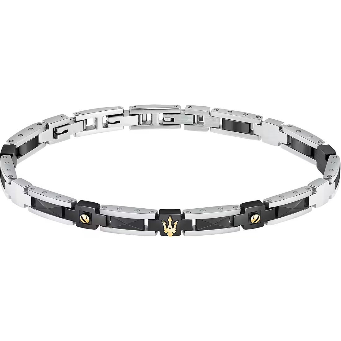 Maserati - Bracelet Ceramic Acier Gris et Noir