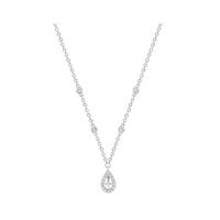 Collier Femme Pixies Or Blanc Pendentif