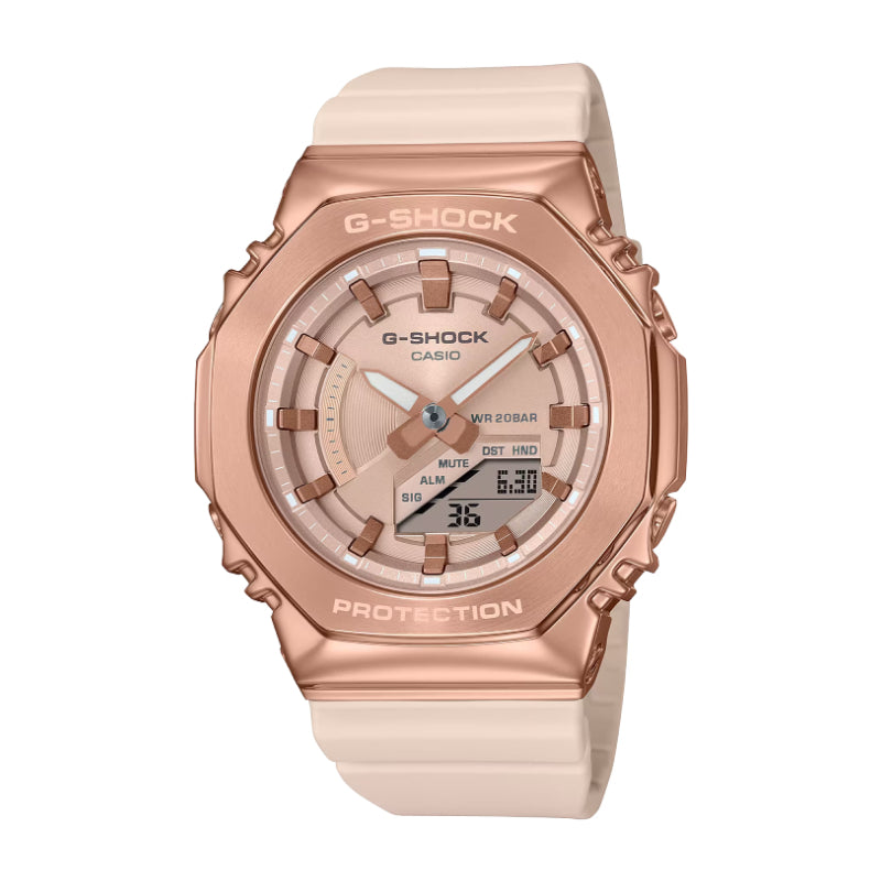 G-SHOCK - Montre Femme Analogique Numérique Beige rose GM-S2100PG-4AER