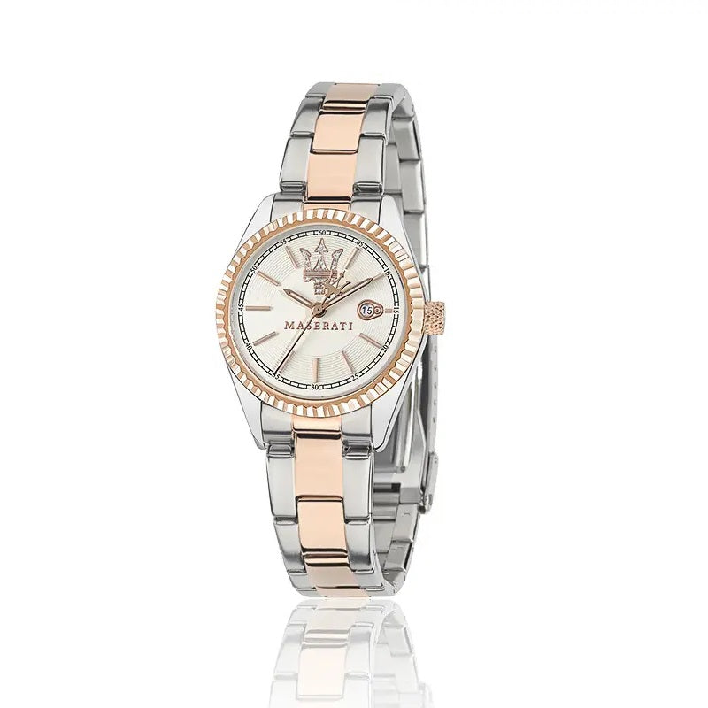 Maserati - Montre Femme Competizione Acier Gris et Rose