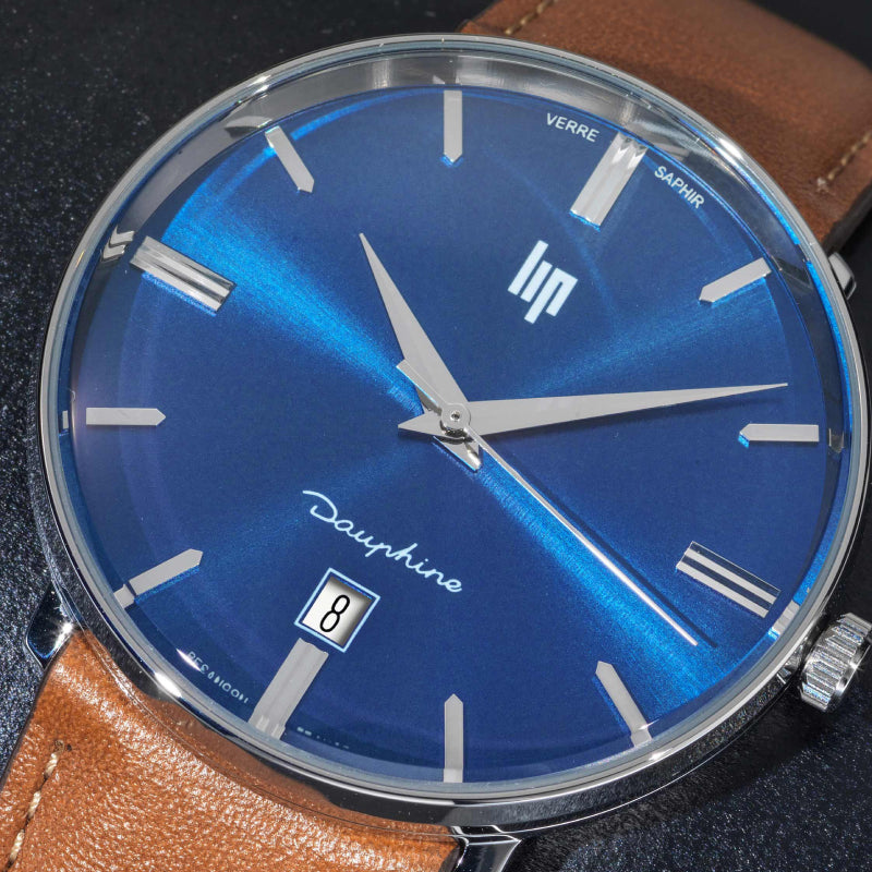 LIP - Montre Homme Dauphine Marron Blue 38 mm