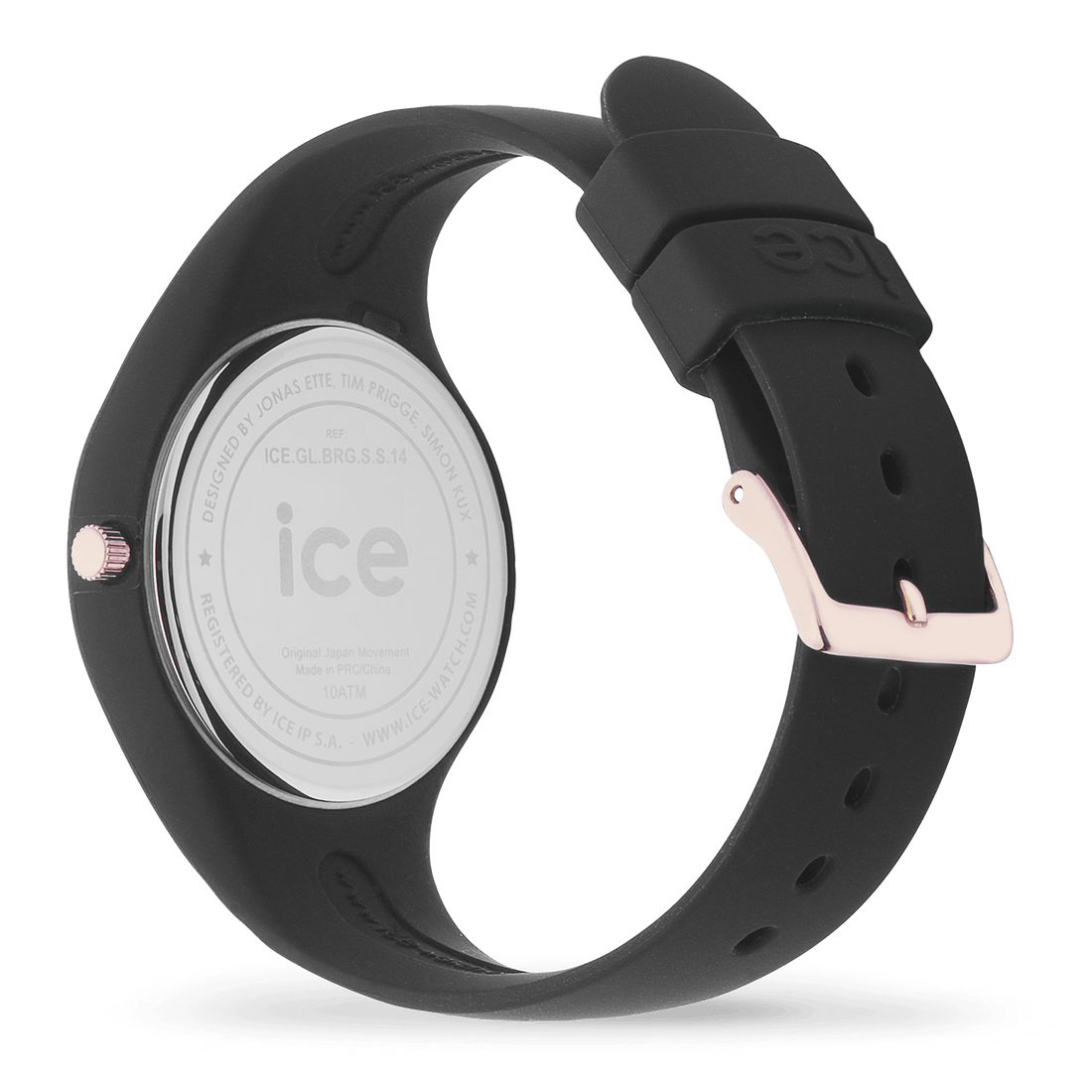 Ice Watch - Silicone Watch Black &amp; Rose Gold Small