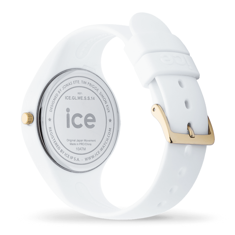 Ice Watch Montre Silicone Blanche et Dorée Small_Pixies