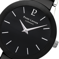 Pierre Lannier Montre Céramique Cadran Noir Bracelet Acier_Pixies