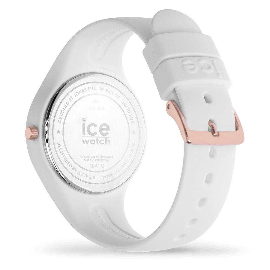 Ice Watch Montre Silicone Blanc & Paillette Roses Small_Pixies