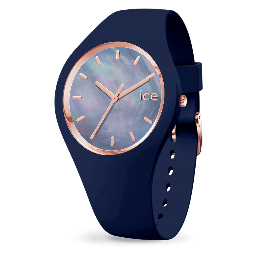 Ice Watch - Silikonuhr blaues Perlmuttzifferblatt klein