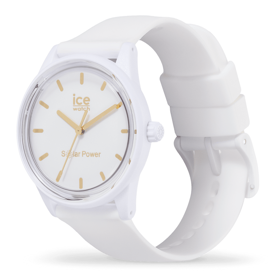 Ice Watch Montre Blanche Doré Solar Power Small_Pixies