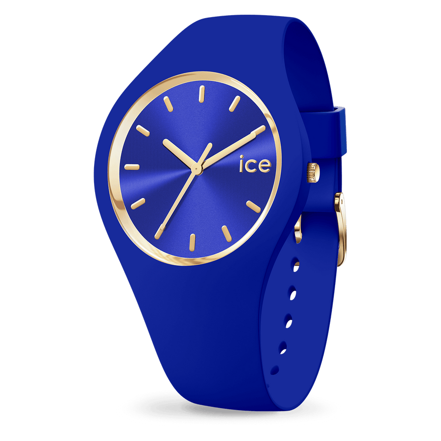 Ice Blue Montre Silicone Bleu Doré Small_Pixies