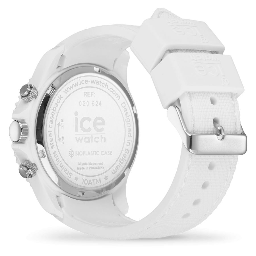 Ice Chrono Montre Silicone Blanc & Bleu Large_Pixies