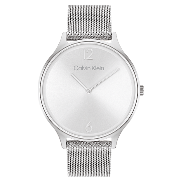 Calvin Klein Montre Timeless Maille Milanaise Grise_Pixies