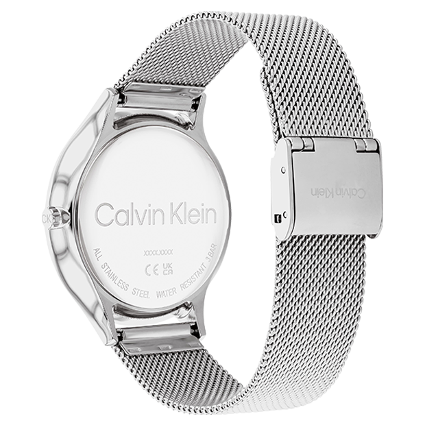 Calvin Klein Montre Timeless Maille Milanaise Grise_Pixies