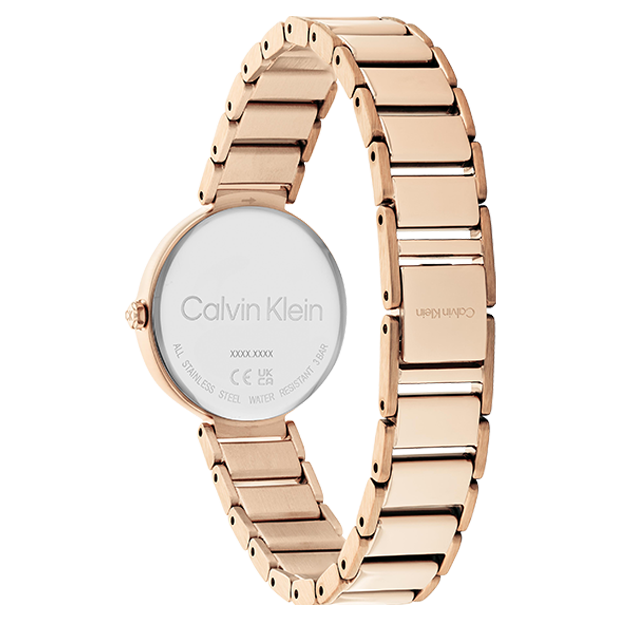 Calvin Klein Montre Timeless Rose Dorée & Cristaux_Pixies