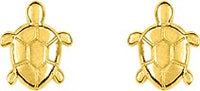 Pixies Boucles d'Oreilles Tortues Or Jaune_Pixies