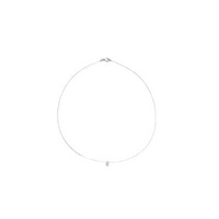 Pixies Collier Fil de Nylon Solitaire Argent 925 4 mm_Pixies