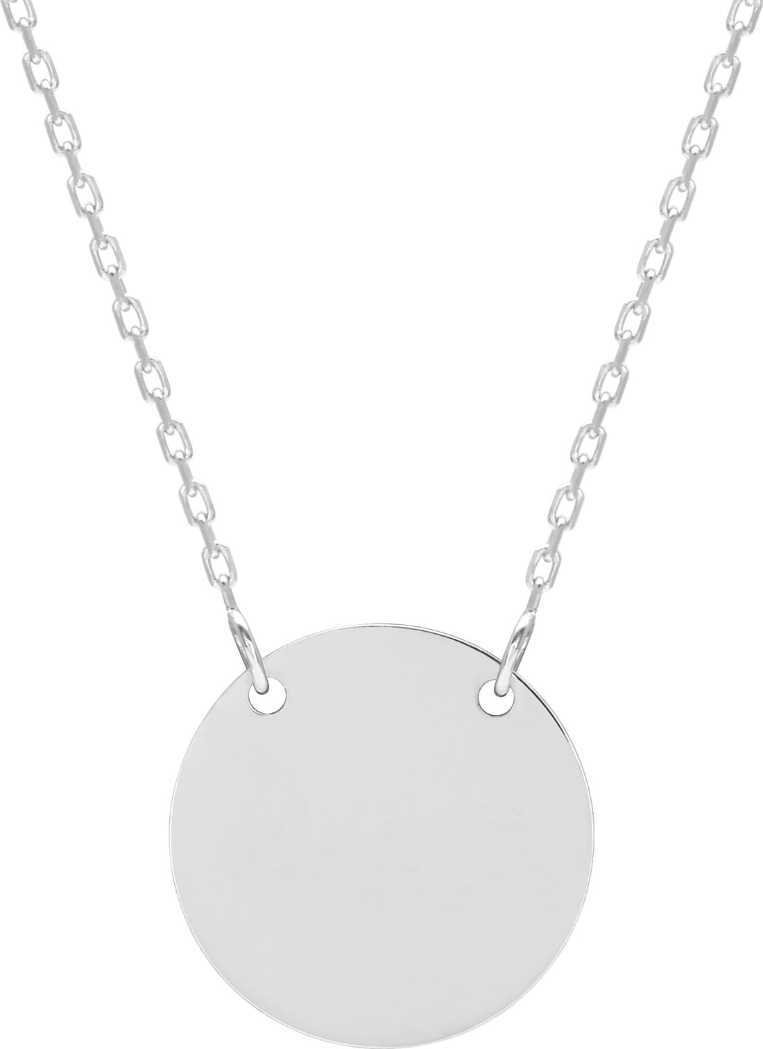 Collier à Graver Jeton 15mm Argent 925_Pixies