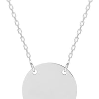 Collier à Graver Jeton 15mm Argent 925_Pixies