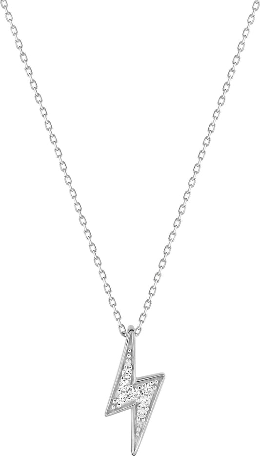 Collier Pendentif Eclair Argent 925_Pixies