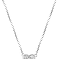 Collier Pendentif Cœur Oxyde De Zirconium Argent 925_Pixies