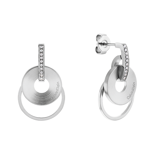 Calvin Klein Boucles d'Oreilles Cercles et Cristaux_Pixies