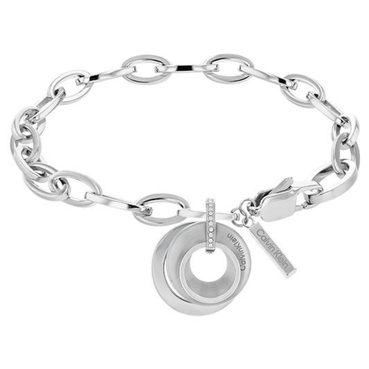 Calvin Klein Bracelet Pendentifs Cercles & Cristaux Acier_Pixies