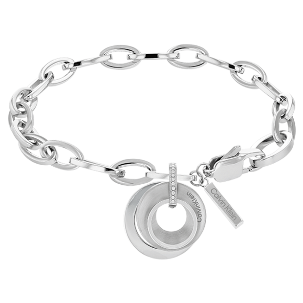 Calvin Klein Bracelet Pendentifs Cercles & Cristaux Acier_Pixies