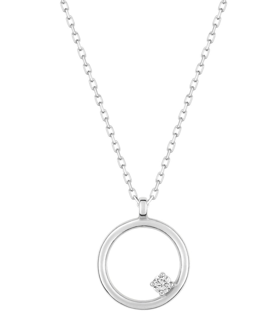 Collier anneau oxyde de zirconium or blanc_pixies bijoux