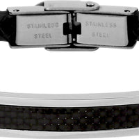 Pixies Bracelet Cuir Tressé & Carbone Noir_Pixies