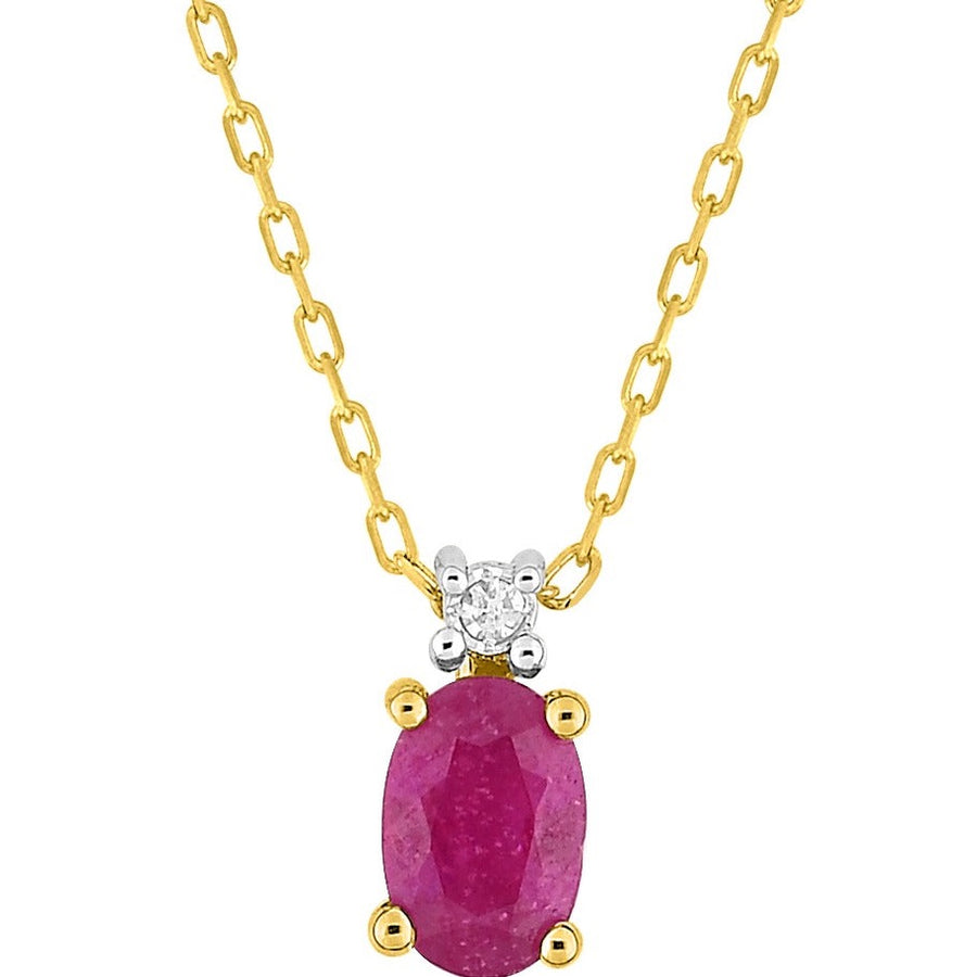 Pixies Collier Rubis Diamant Or Jaune_Pixies