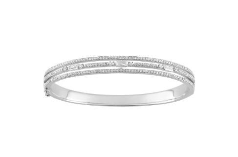 Bracelet Jonc Orné d'Oxydes Argent 925_Pixies