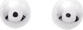 Pixies Boucles d'Oreilles Boules Or Blanc 4 mm_Pixies