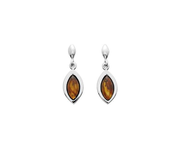 Pixies Boucles d'Oreilles Ambre Argent 925 Millièmes_Pixies